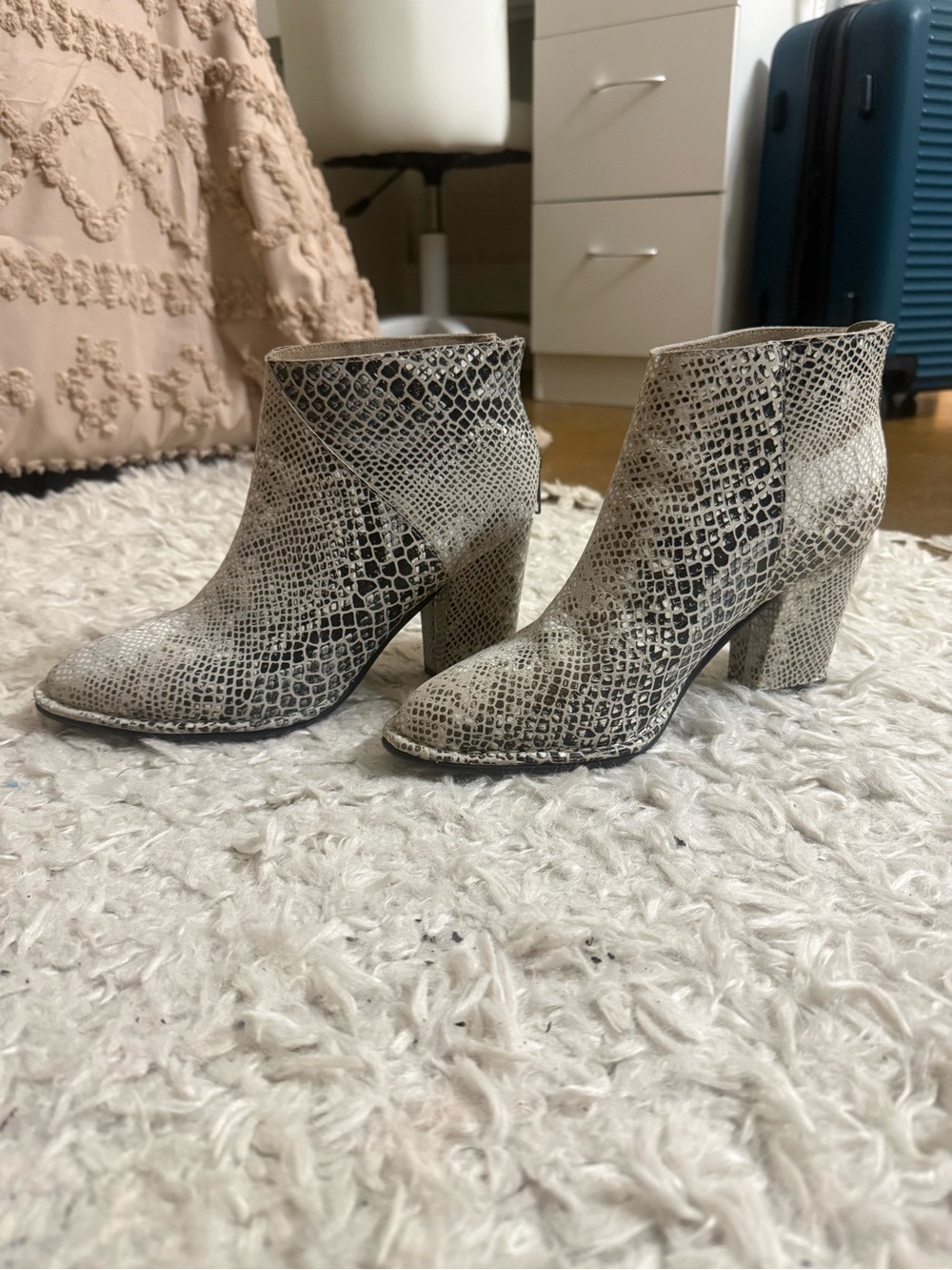 Diba True Snake-Print Ankle Boots - Neutral Tones